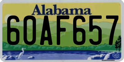 AL license plate 60AF657