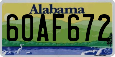 AL license plate 60AF672