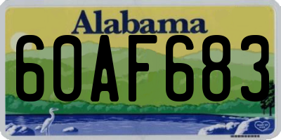 AL license plate 60AF683