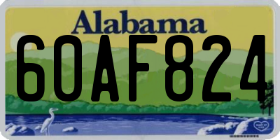AL license plate 60AF824