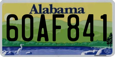 AL license plate 60AF841