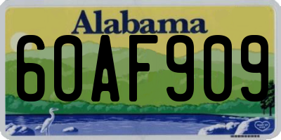 AL license plate 60AF909