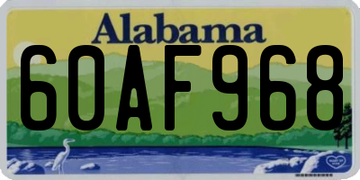 AL license plate 60AF968