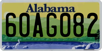 AL license plate 60AG082