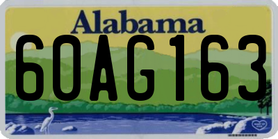 AL license plate 60AG163