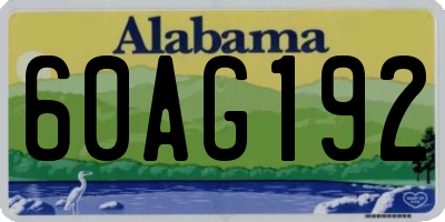 AL license plate 60AG192