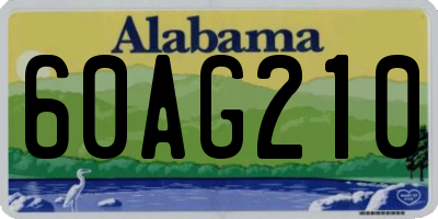 AL license plate 60AG210