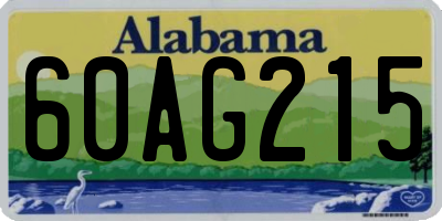 AL license plate 60AG215