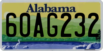 AL license plate 60AG232