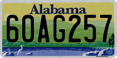 AL license plate 60AG257