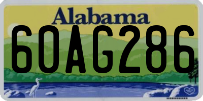 AL license plate 60AG286