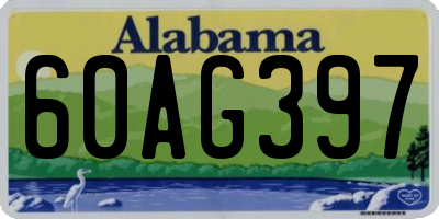AL license plate 60AG397