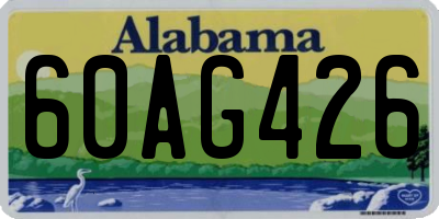 AL license plate 60AG426