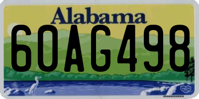 AL license plate 60AG498