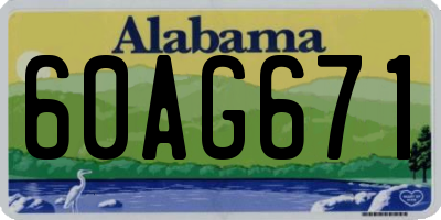 AL license plate 60AG671