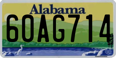 AL license plate 60AG714