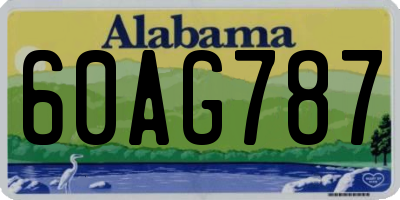 AL license plate 60AG787