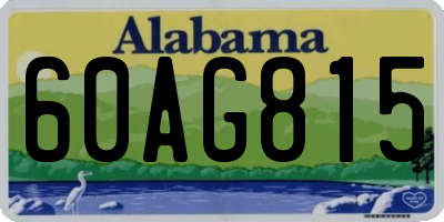 AL license plate 60AG815