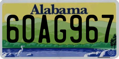 AL license plate 60AG967