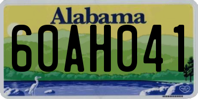AL license plate 60AH041
