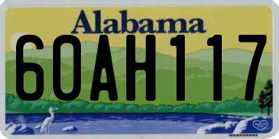 AL license plate 60AH117