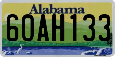 AL license plate 60AH133