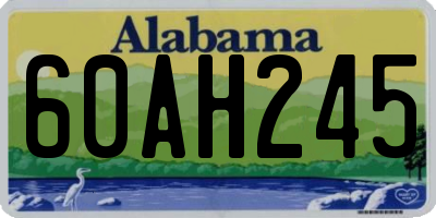 AL license plate 60AH245