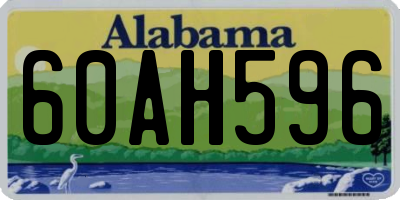 AL license plate 60AH596