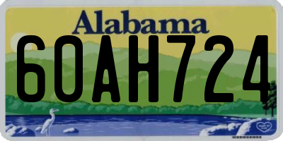 AL license plate 60AH724