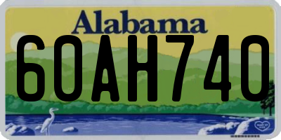 AL license plate 60AH740