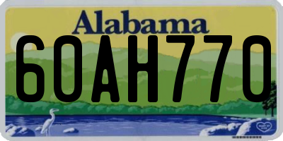 AL license plate 60AH770