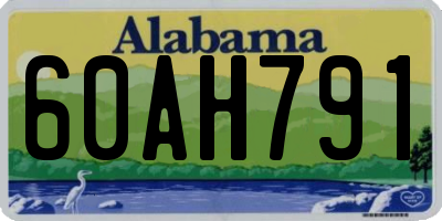 AL license plate 60AH791