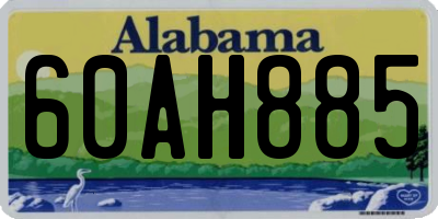 AL license plate 60AH885
