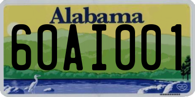 AL license plate 60AI001