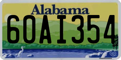 AL license plate 60AI354