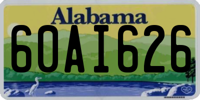 AL license plate 60AI626