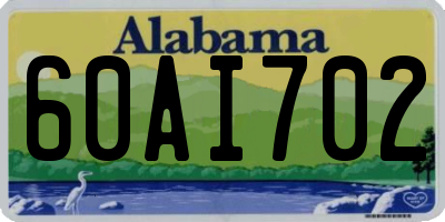 AL license plate 60AI702