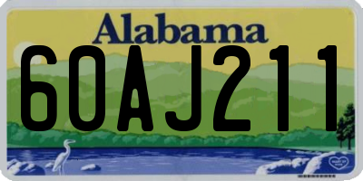 AL license plate 60AJ211