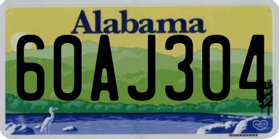 AL license plate 60AJ304