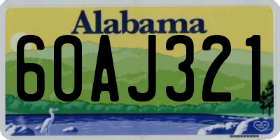AL license plate 60AJ321