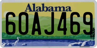 AL license plate 60AJ469