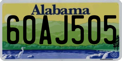 AL license plate 60AJ505