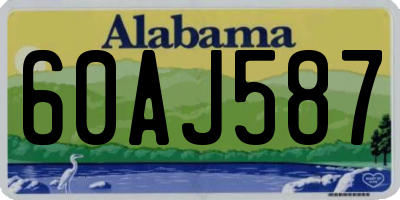 AL license plate 60AJ587