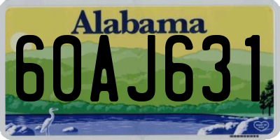 AL license plate 60AJ631