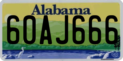 AL license plate 60AJ666