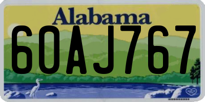 AL license plate 60AJ767