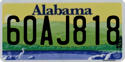 AL license plate 60AJ818