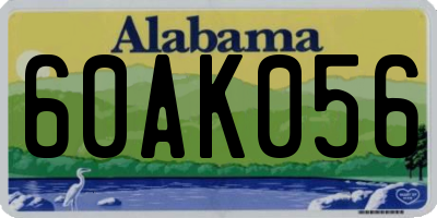 AL license plate 60AK056