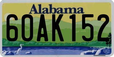 AL license plate 60AK152