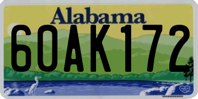 AL license plate 60AK172